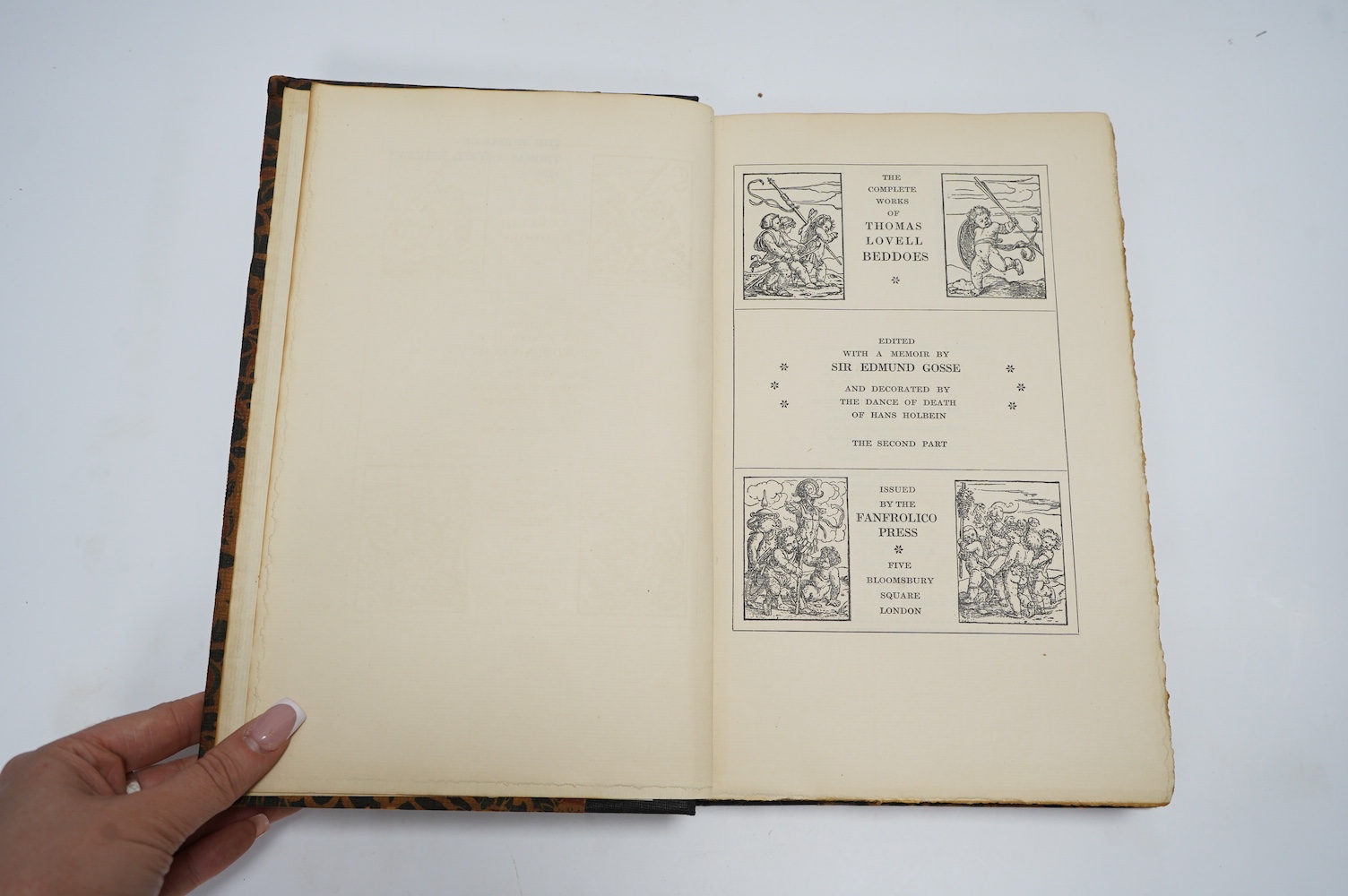 Wilde, Oscar - De Profundis. 1st trade edition. half title, Methuen's 40pp. catalogue (March 1905); original gilt ruled pictorial cloth, gilt top and other edges uncut. 1905